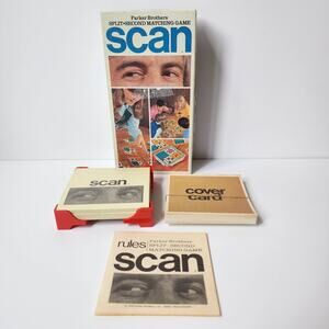 Vintage 1970 Scan Split Second Matching Game Parker Brothers Complete Made USA